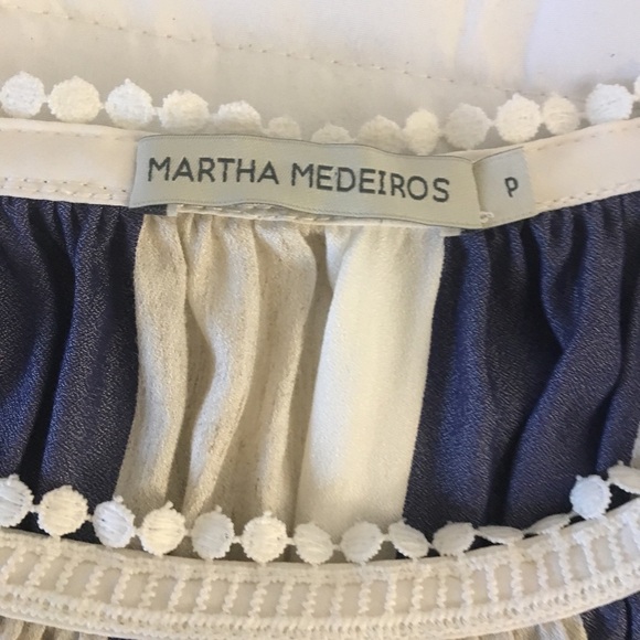 Martha Medeiros Cold Shoulder Abigail Blue Dress P - Picture 5 of 5